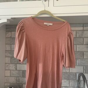 LOFT Women's Blush Puff Sleeve Tee